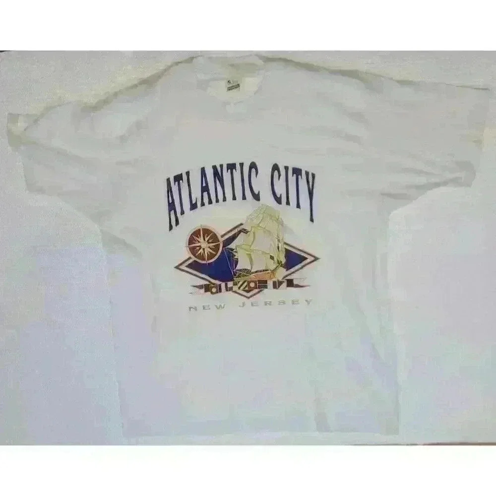 Vintage 90s Atlantic City New Jersey T-Shirt XL Screen Stars single stitch USA